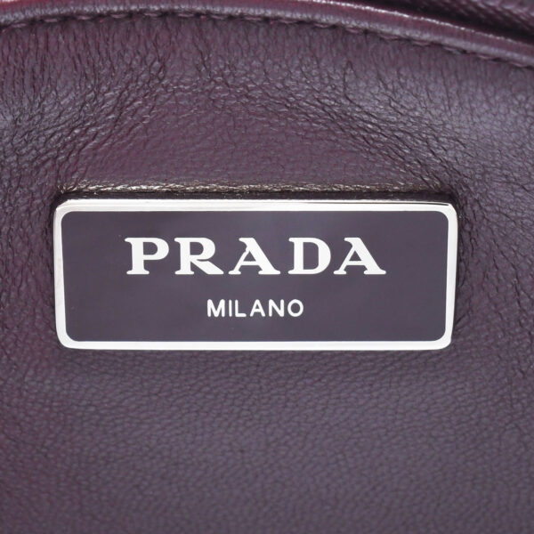 ik 00 0453409 09 Prada Galleria 2Way Handbag Saffiano Leather Bordeaux