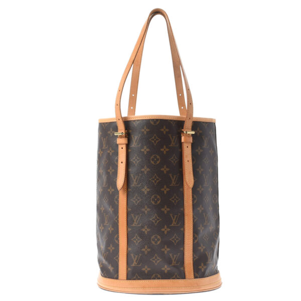 ik 00 0454323 1 Louis Vuitton Monogram Bucket GM Tote Bag Brown