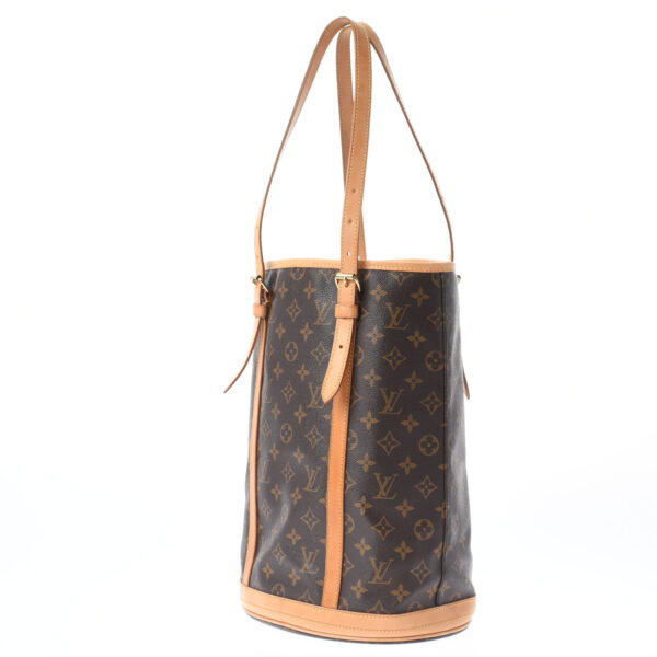 ik 00 0454323 2 Louis Vuitton Monogram Bucket GM Tote Bag Brown