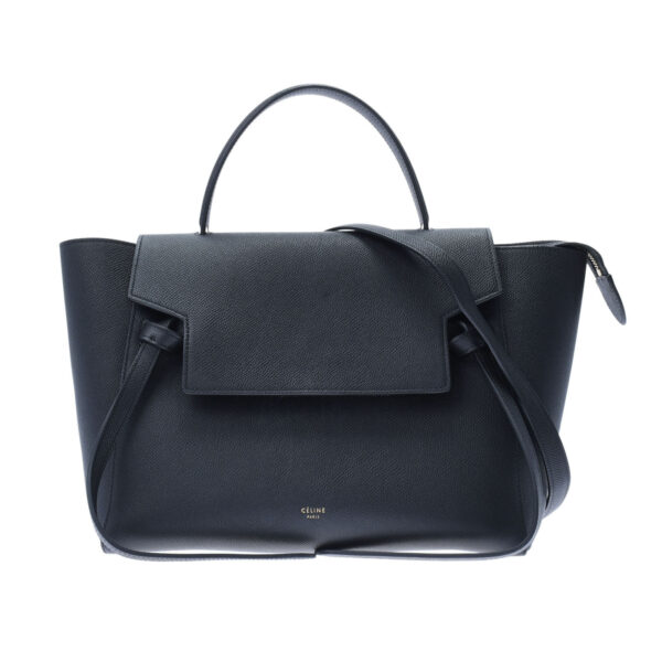 ik 00 0455145 1 Celine Belt Bag Mini Handbag Grained Calf Black