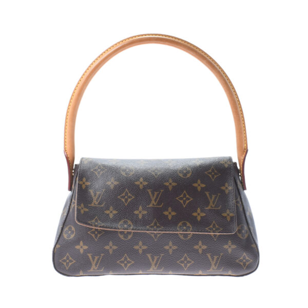 ik 00 0455152 1 Louis Vuitton Monogram Mini Looping Shoulder Bag Brown