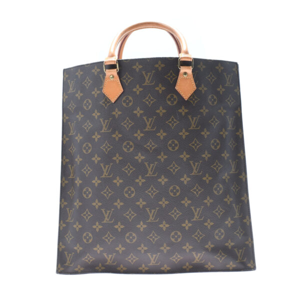 ik 00 0455163 1 Louis Vuitton Monogram Sac Plat Tote Bag Brown