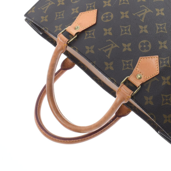 ik 00 0455163 3 Louis Vuitton Monogram Sac Plat Tote Bag Brown