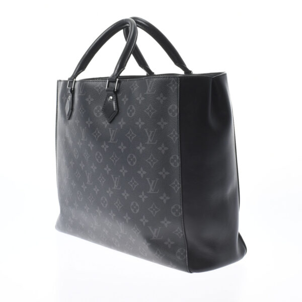 ik 00 0455175 2 Louis Vuitton Monogram Eclipse Grand Sac Tote Bag Black