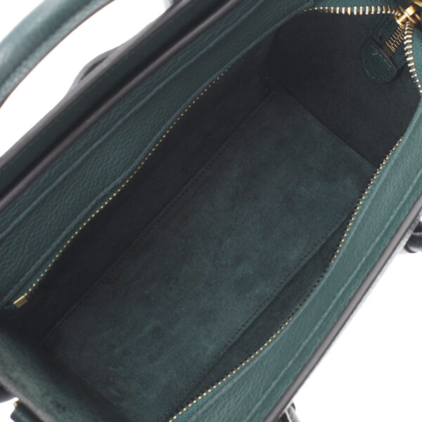 ik 00 0462768 10 Celine Luggage Nano Shopper Handbag Calf Green Antique