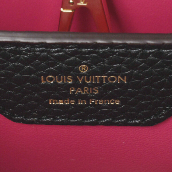 ik 00 0492913 17 Louis Vuitton Taurillon Capucines BB 2WAY Bag Noir