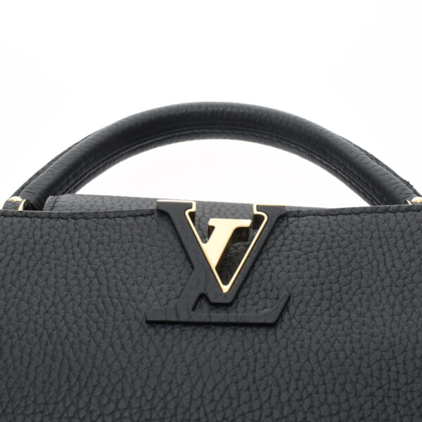 ik 00 0492913 4 Louis Vuitton Taurillon Capucines BB 2WAY Bag Noir