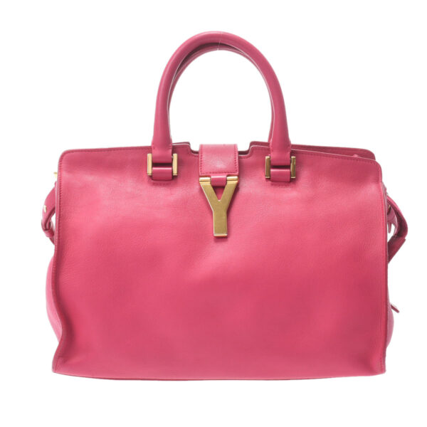 ik 00 0522819 1 Saint Laurent Petit Cabas Handbag Smooth Calf Leather Pink