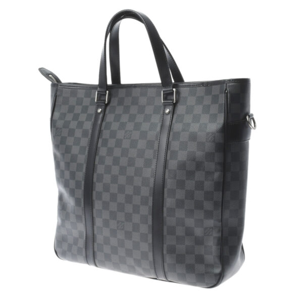 ik 00 0528109 2 Louis Vuitton Damier Graphite Tadao Tote Bag Black Gray