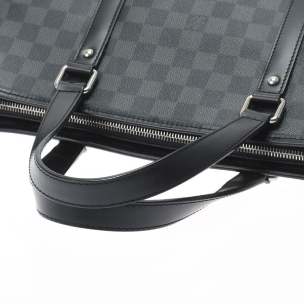 ik 00 0528109 3 Louis Vuitton Damier Graphite Tadao Tote Bag Black Gray