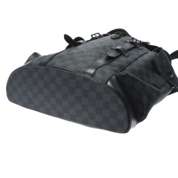 ik 00 0528165 5 Louis Vuitton Damier Graphite Christopher MM Backpack Black Gray