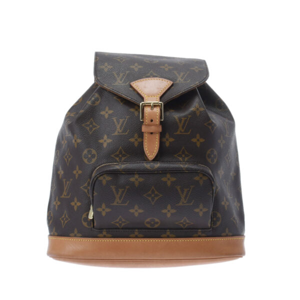 ik 00 0529286 2 Louis Vuitton Monogram Monsouris MM Backpack Brown