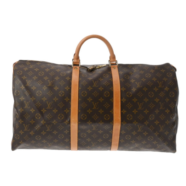 ik 00 0542601 2 Louis Vuitton Monogram Keepall 60 Bag Brown