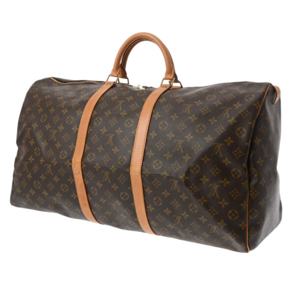 ik 00 0542601 3 Louis Vuitton Monogram Keepall 60 Bag Brown