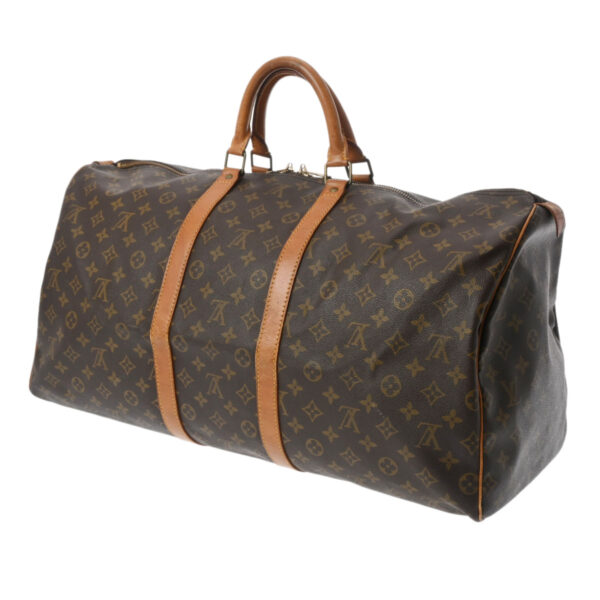 ik 00 0542614 3 Louis Vuitton Monogram Keepall 55 Bag Brown