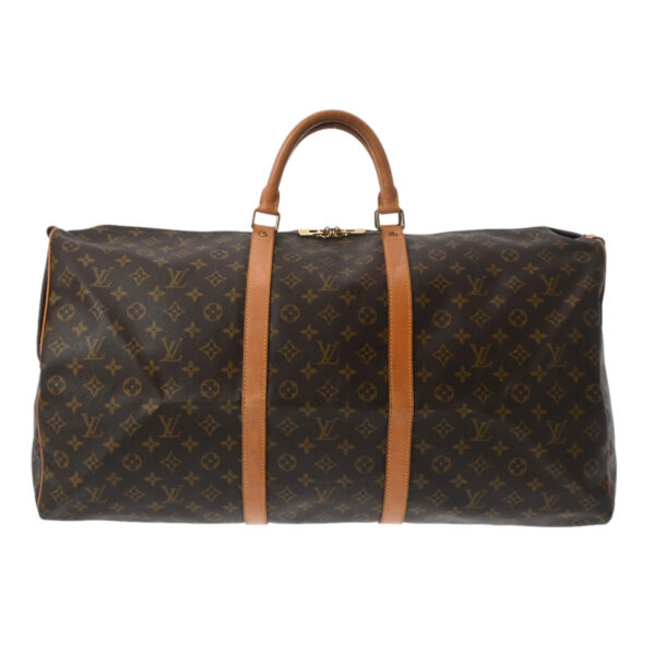 ik 00 0542616 2 Louis Vuitton Monogram Keepall 60 Bag Brown