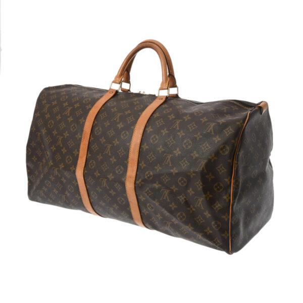 ik 00 0542616 3 Louis Vuitton Monogram Keepall 60 Bag Brown