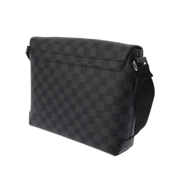 ik 00 0546896 3 Louis Vuitton Damier District PM Shoulder Bag Gray Black