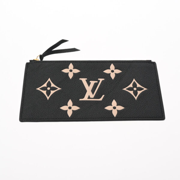 ik 00 0546898 13 Louis Vuitton Monogram Empreinte Bicolor Pochette Félicie Clutch Black Beige