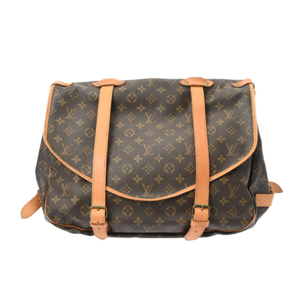 ik 00 0553626 2 Louis Vuitton Monogram Saumur 43 Shoulder Bag Brown