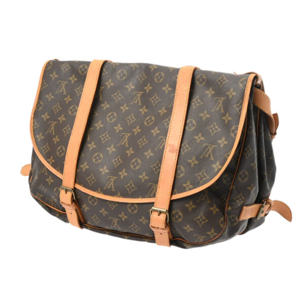 ik 00 0553626 3 Louis Vuitton Monogram Saumur 43 Shoulder Bag Brown