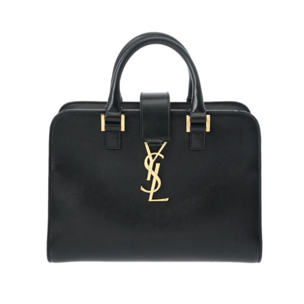 ik 00 0601037 2 Saint Laurent Baby Cabas Handbag Grain Calf Leather Black