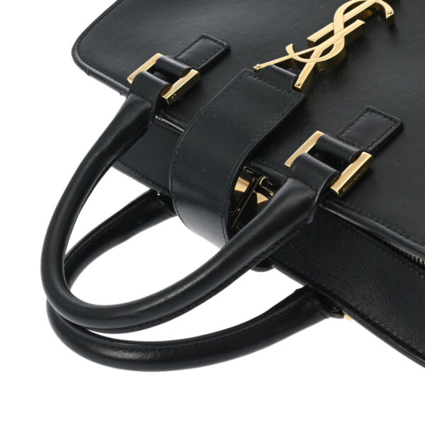 ik 00 0601037 4 Saint Laurent Baby Cabas Handbag Grain Calf Leather Black