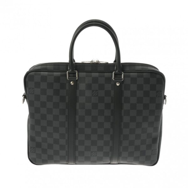 ik 00 0611079 2 Louis Vuitton Damier Graphite PDV PM 2WAY Business Bag Black Gray