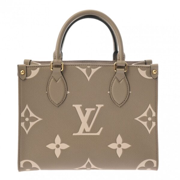 ik 00 0611900 2 Louis Vuitton Bicolor Empreinte On the Go PM 2WAY Tourtrail Creme