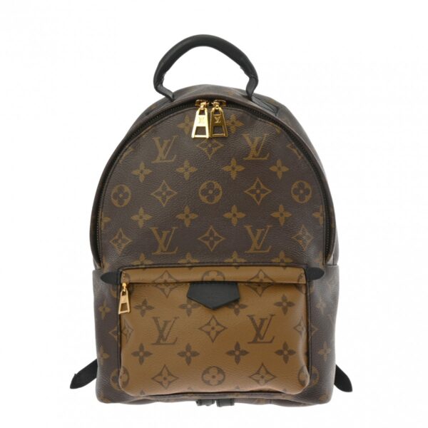 ik 00 0612271 2 Louis Vuitton Reverse Palm Springs Backpack PM Monogram Canvas Brown