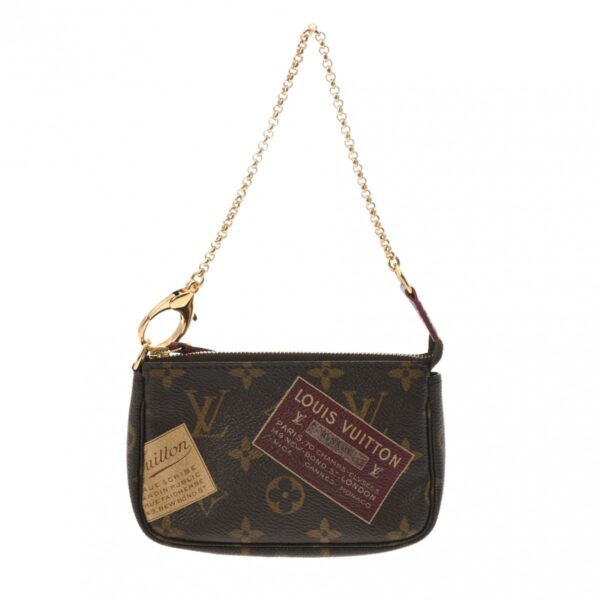 ik 00 0612906 2 Louis Vuitton Monogram Mini Pochette Accessory Label Collection Brown