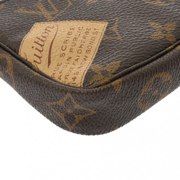 ik 00 0612906 6 Louis Vuitton Monogram Mini Pochette Accessory Label Collection Brown