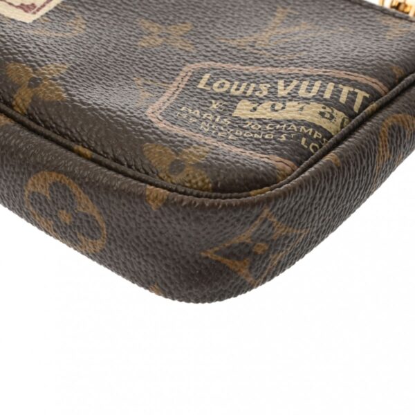 ik 00 0612906 9 Louis Vuitton Monogram Mini Pochette Accessory Label Collection Brown