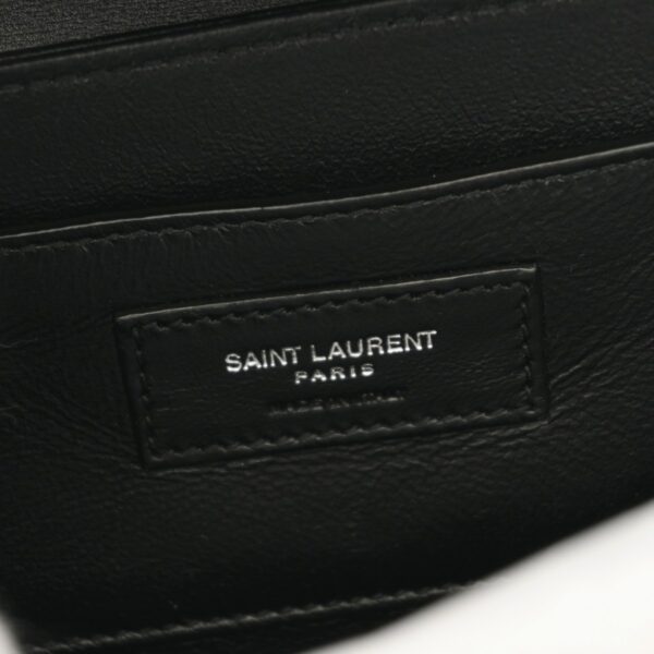 ik 00 0613096 16 Saint Laurent Solferino Medium Shoulder Bag Glazed Leather Black