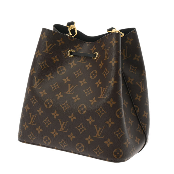 ik 00 0613112 3 Louis Vuitton Monogram Neo Noe Shoulder Bag Brown Noir Black