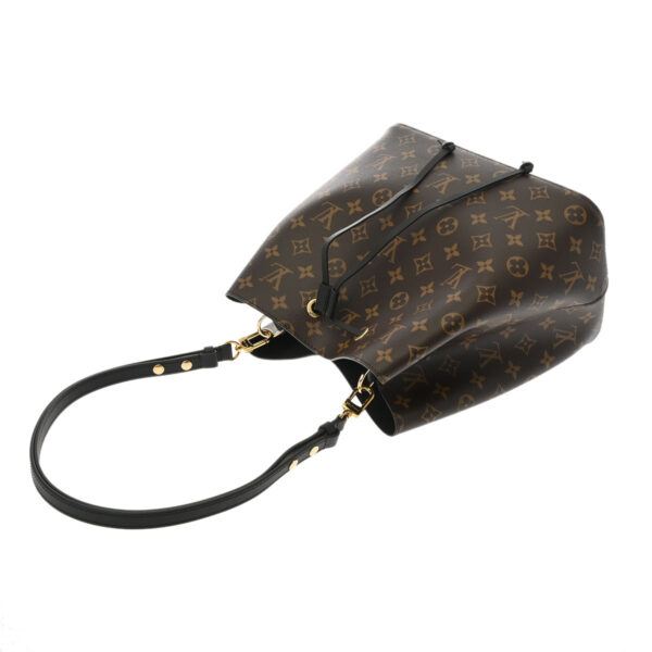 ik 00 0613112 4 Louis Vuitton Monogram Neo Noe Shoulder Bag Brown Noir Black