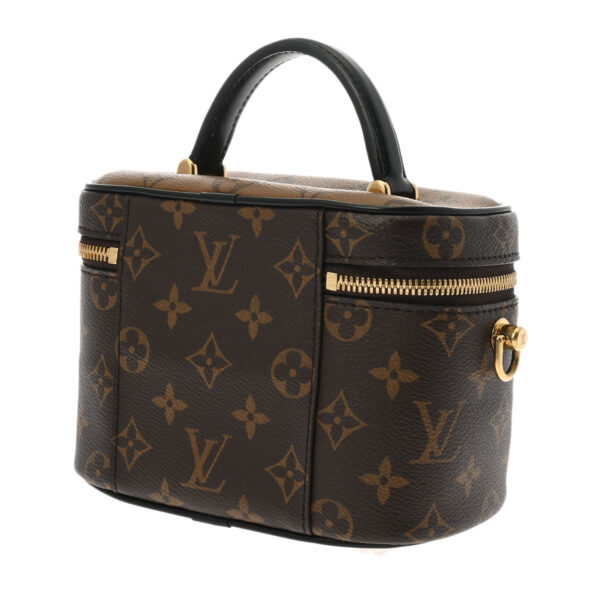 ik 00 0613752 3 Louis Vuitton Monogram Reverse Vanity NV PM 2WAY Chain Shoulder Bag Brown