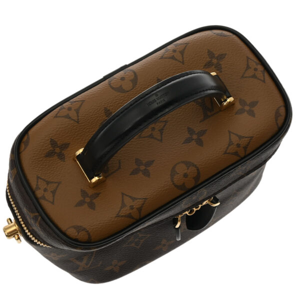 ik 00 0613752 8 Louis Vuitton Monogram Reverse Vanity NV PM 2WAY Chain Shoulder Bag Brown