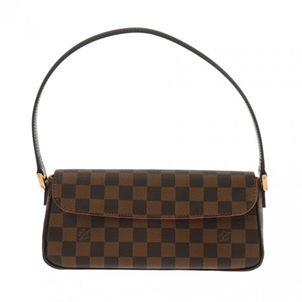 ik 00 0613810 2 Louis Vuitton Recital Shoulder Bag Damier Ebene Brown