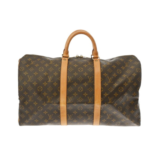 ik 00 0613905 2 Louis Vuitton Keepall 50 Bag Monogram Canvas Brown