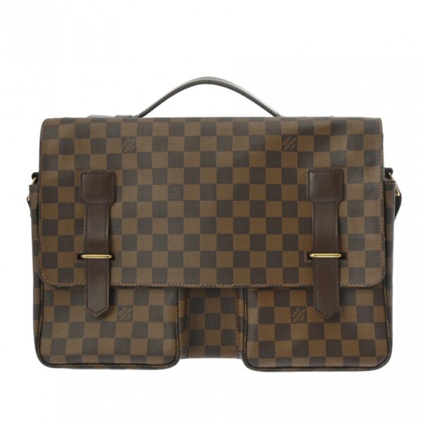 ik 00 0613907 2 Louis Vuitton Broadway Shoulder Bag Damier Canvas Brown