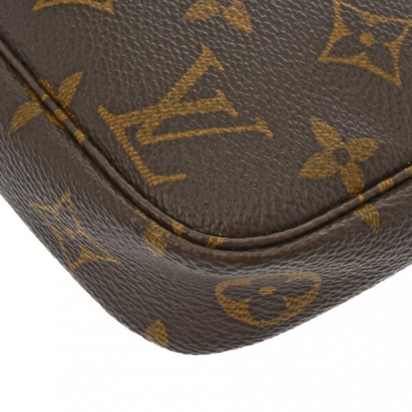 ik 00 0613928 8 Louis Vuitton Pochette Accessoire Pouch Monogram Canvas Brown