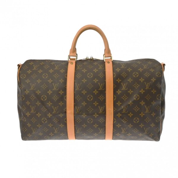 ik 00 0613949 2 Louis Vuitton Keepall Bandouliere 50 2Way Bag Monogram Canvas Brown