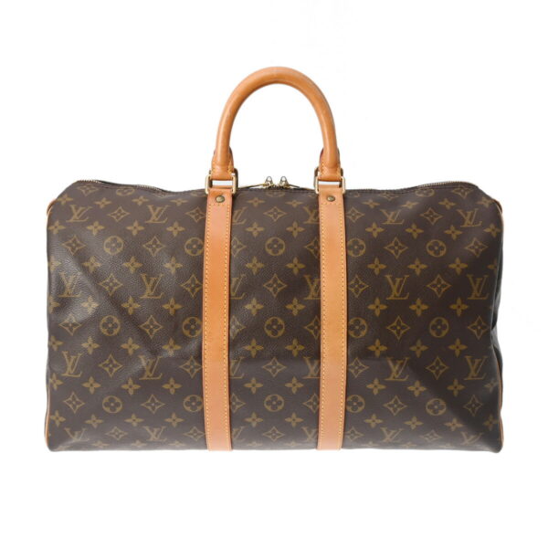 ik 00 0613960 2 Louis Vuitton Keepall 45 Bag Monogram Canvas Brown