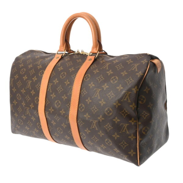 ik 00 0613960 3 Louis Vuitton Keepall 45 Bag Monogram Canvas Brown