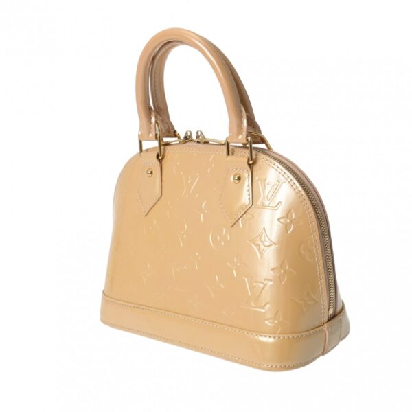 ik 00 0613979 3 Louis Vuitton Alma BB Handbag Monogram Vernis Beige Poudre