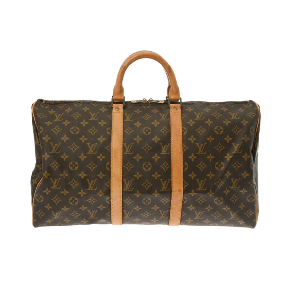 ik 00 0613990 2 Louis Vuitton Keepall 50 Bag Monogram Canvas Brown