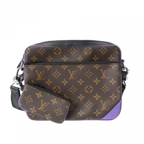 ik 00 0614509 2 Louis Vuitton Monogram Macassar Trio Messenger Bag Brown Purple