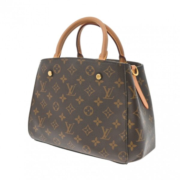 ik 00 0614679 3 Louis Vuitton Montaigne BB 2Way Handbag Canvas Brown