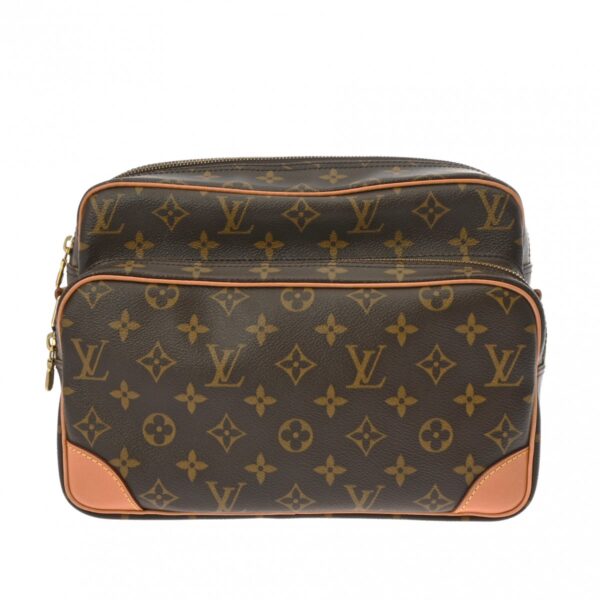 ik 00 0614686 2 Louis Vuitton Nile Shoulder Bag Monogram Canvas Brown